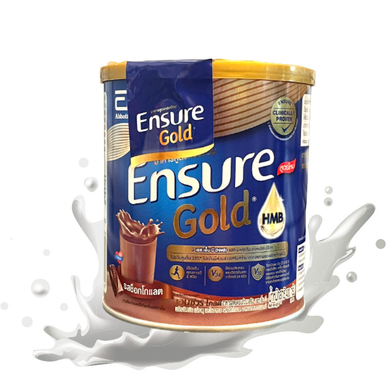 [สูตรใหม่] Ensure Gold เอนชัวร์ โกลด์ ช็อกโกแลต 400g 1 กระป๋อง Ensure Gold Chocolate 400g x1 อาหารเสริมสูตรครบถ้วน