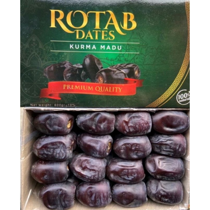 อินทผาลัม ROTAB DATES KURMA MADU อินทผาลัมเกรดพรีเมี่ยม กล่องขนาด600กรัม
