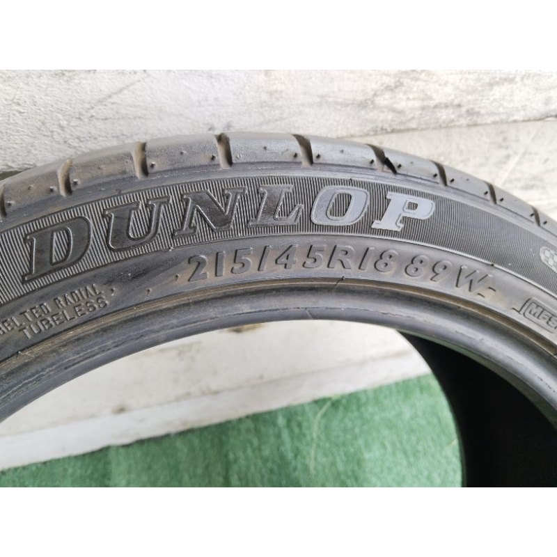 ยางเปอร์เซ็นต์ 215/45 R18 Dunlop ปี20