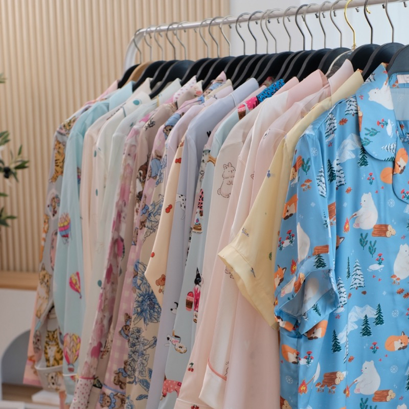 [ร้านโค้ดคุ้มลด 30%]✪ชุดนอนซาติน เกรดพรีเมียม อัลบั้ม 1/2 [am.pm sleepwear]