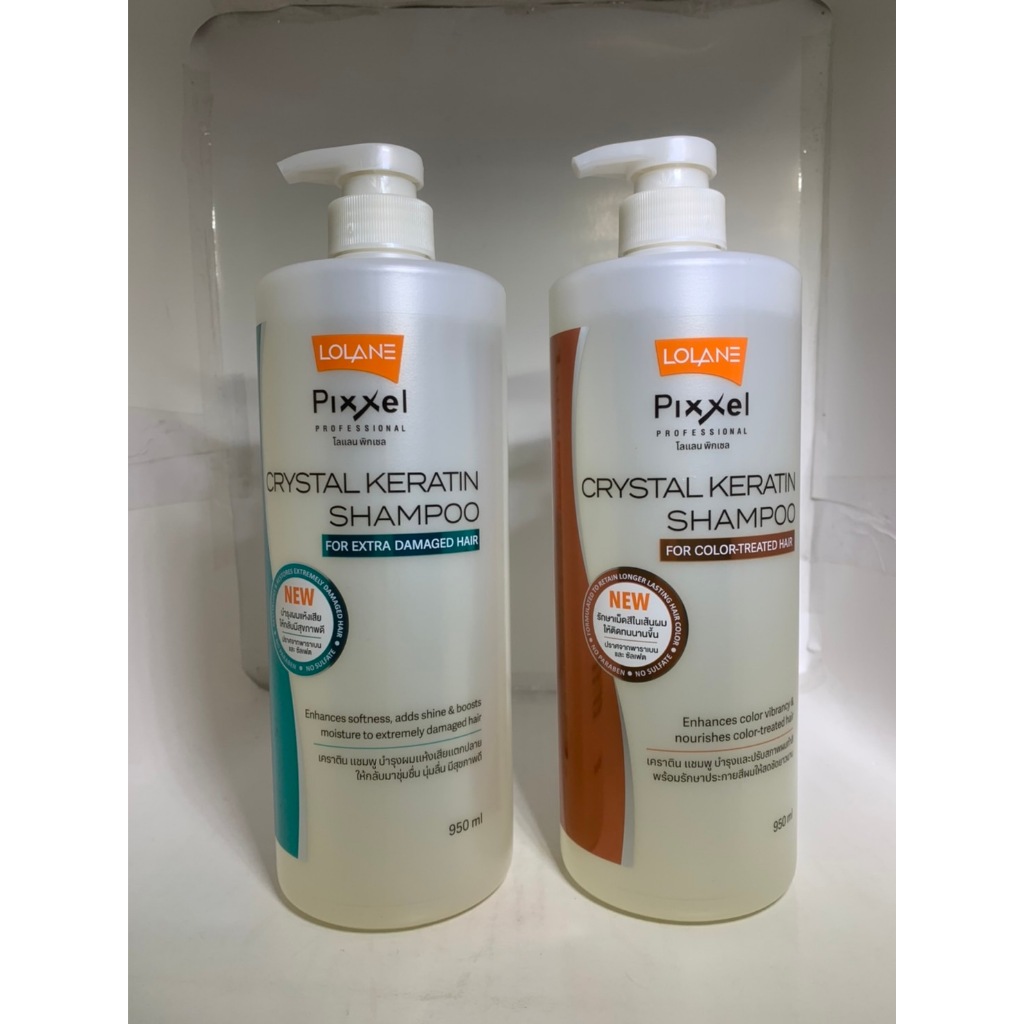 Lolane Pixxel crystal keratin shampoo โลแลน เคราติน แชมพู บำรุง แชมพู ยาสระผม ครีมหมัก ทรีตเม้นต์ ผม