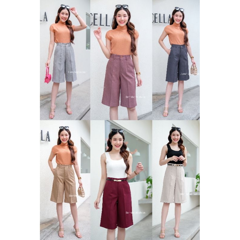 M-3XL กางเกง4ส่วนSODA(SK401) ทรงกระบอก เอวสูง กระดุมซิปหน้ามีกระเป๋า ผ้าไม่ยืดไม่ยับใส่สบาย เก็บทรงสวย สวยทุกสี