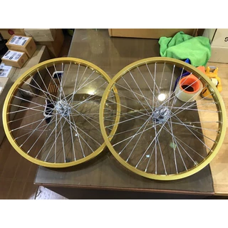 ล้อจักรยาน อลูมีเนียม (ไม่รวมยาง) bmx 20x1.5-2.40 B750 ขอบล้ออลูมีเนียม ดุมเหล็กลูกปืนเม็ด ซี่ลวดเหล็ก