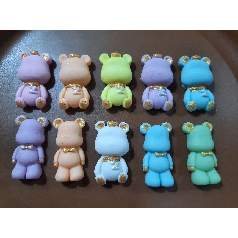 น้ำตาลกัมเพสแต่งเค้กรูปหมีแบร์บริค1ชุด10ชิ้น80บ.