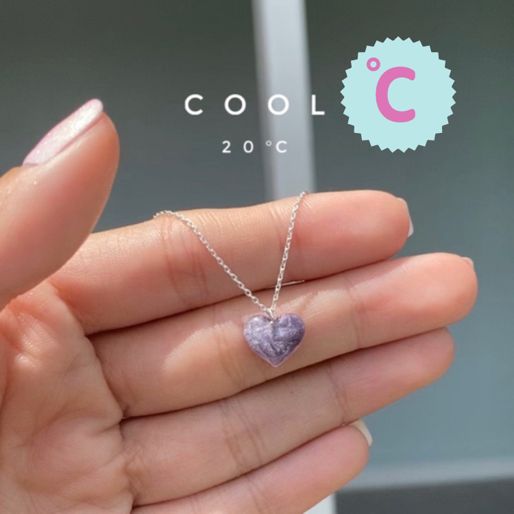 สร้อยคอเงิน สร้อยเปลี่ยนสีตามอุณภูมิ (handmade aquila.jw) เงินแท้ s925 เครื่องประดับ สร้อยคอ สร้อยเง