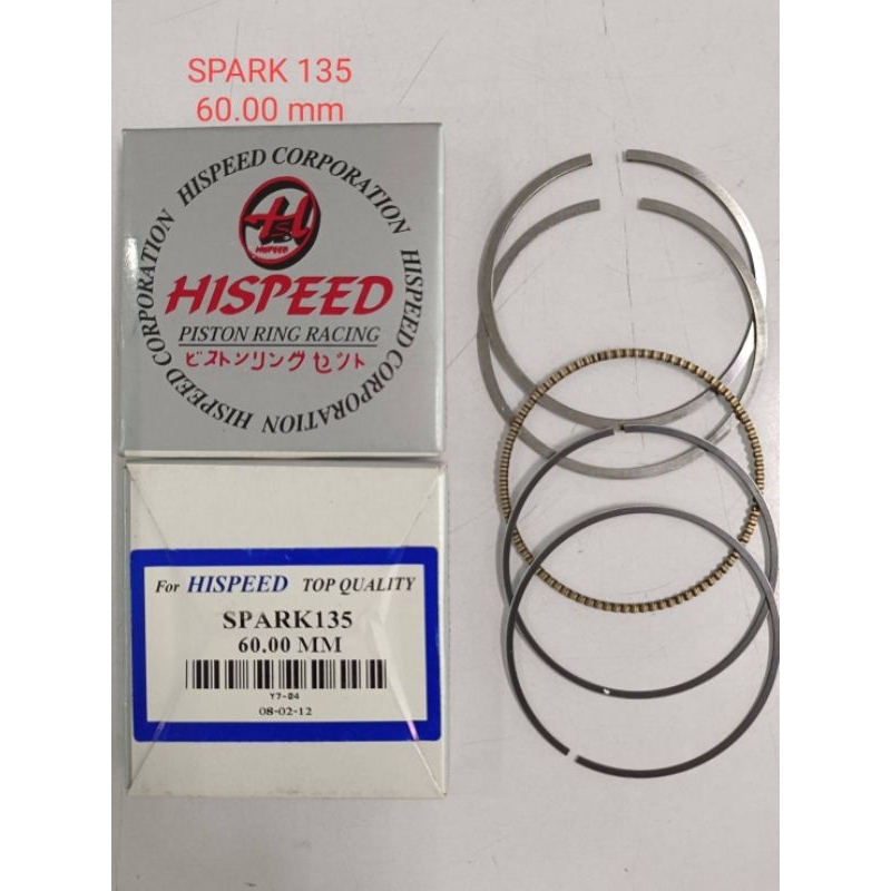 แหวนลูกสูบ​ Spark​135​ ขนาด​ 60mm.,ขนาด 62mm.,ขนาด 63mm. สินค้า​ใหม่​มือ​1​เคลียร์​สต็อก​