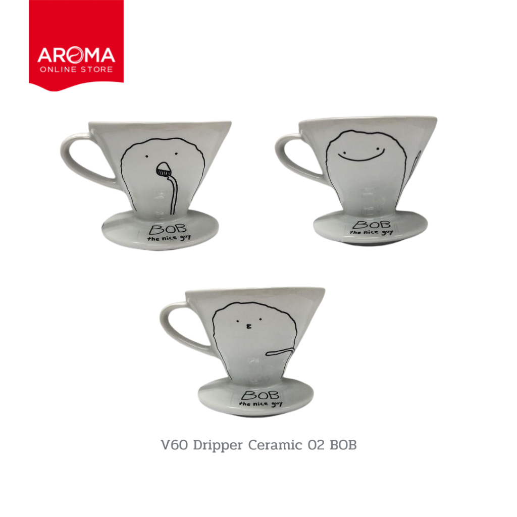 Hario x BoB V60 Dripper Ceramic 02 BOB  (VDC-02-OH/310) / (VDC-02-HM/311) / (VDC-02-AH/312)