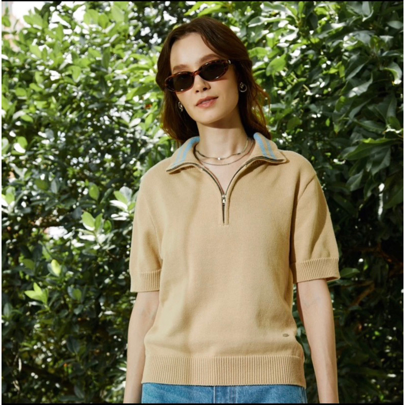 ané barneys knitted polo เสื้อโปโลไหมพรม ปกซิป ane.wear