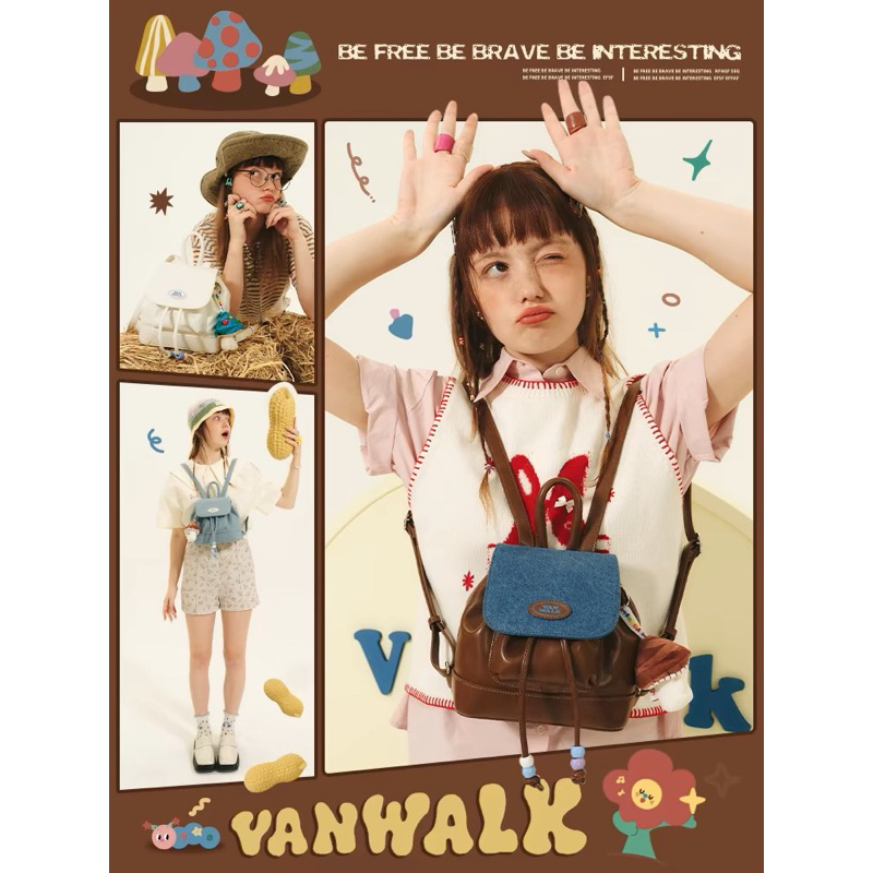 (preorder) vanwalk - retro school backpack *ลิขสิทธิ์แท้*