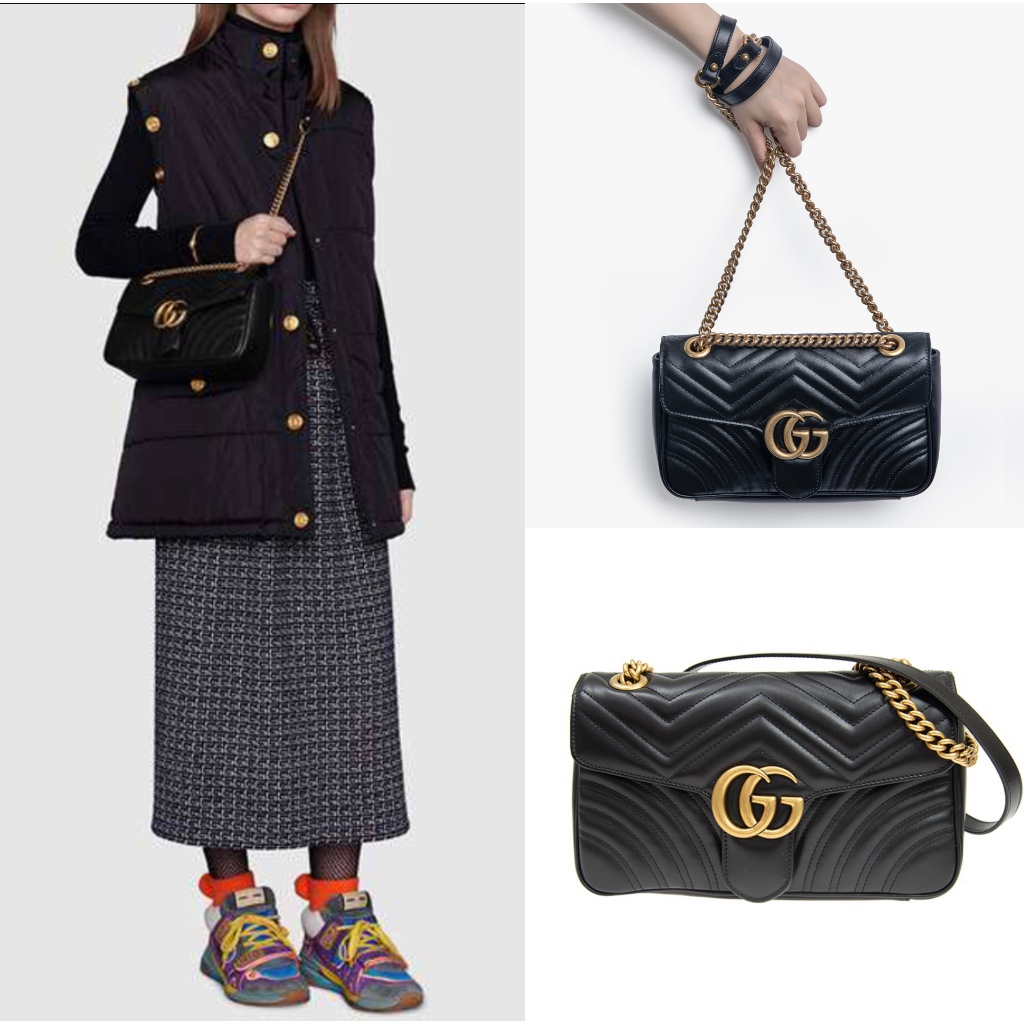 Gucci/GG Marmont/กระเป๋าสะพาย/ของแท้ 100%