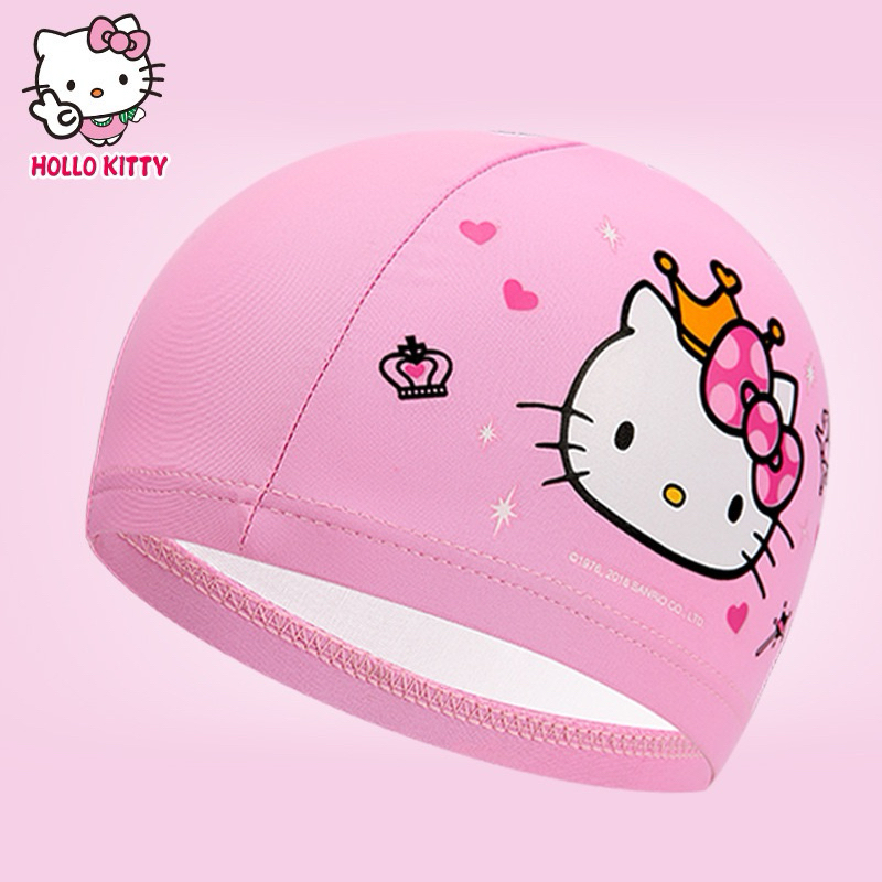 (หมวกคิตตี้พร้อมส่ง)หมวกว่ายน้ำ ลายน่ารัก แบบแยกชิ้นและเซ็ต
