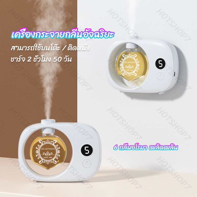 เครื่องฟอกอากาศอโรมา เครื่องพ่นน้ำหอมอัตโนมัติในห้อง ฟอกอากาศ ชาร์จ USB น้ําหอมปรับอากาศในห้อง automatic spray jd006