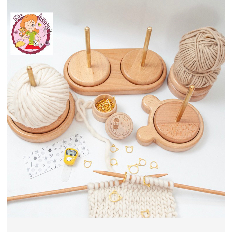 ที่เก็บม้วนไหมพรม ขาตั้งม้วนไหมพรม สําหรับถักโครเชต์และด้ายDIY