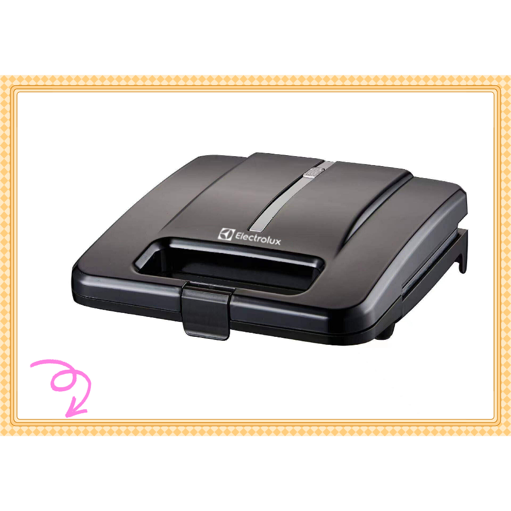 （รับประกันของแท้）Electrolux เครื่องทำแซนวิชอาหารเช้าอัตโนมัติเครื่องทำขนมปังอาหารเช้า Smart Home สองด้านควบคุมอุณหภูมิ