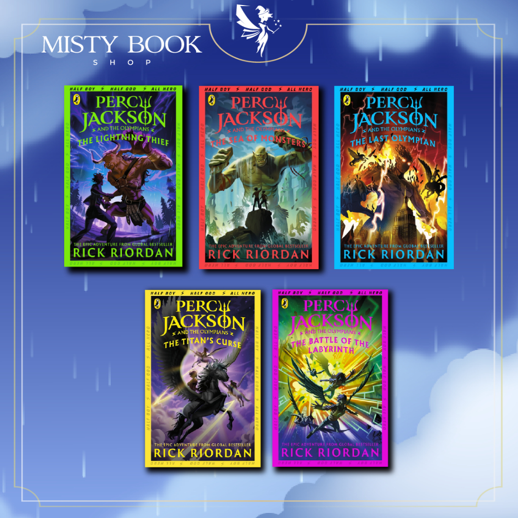 [พร้อมส่ง] ปกใหม่ Percy Jackson เล่ม 1-7 (แยกเล่ม) / Rick Riordan  / Percy Jackson and the Lightning Thief / นิยายอังกฤษ