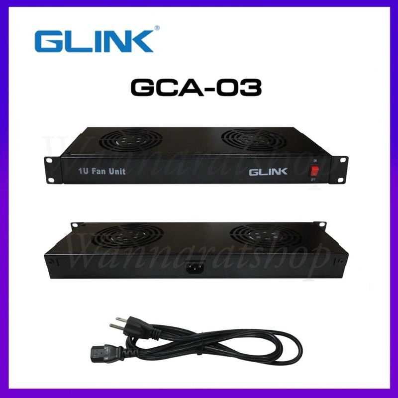 GCA-03 Cooling Fan 2Way 19" 1U For Rack Cabinet พัดลมระบายความร้อนตู้เเร็ค 19นิ้ว