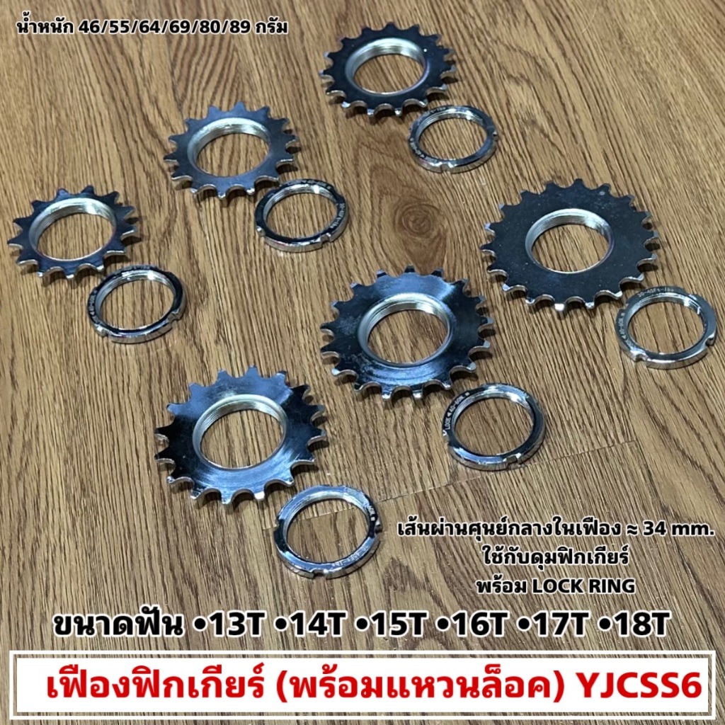 เฟืองฟิกเกียร์ (พร้อมแหวนล็อค) YJCSS6