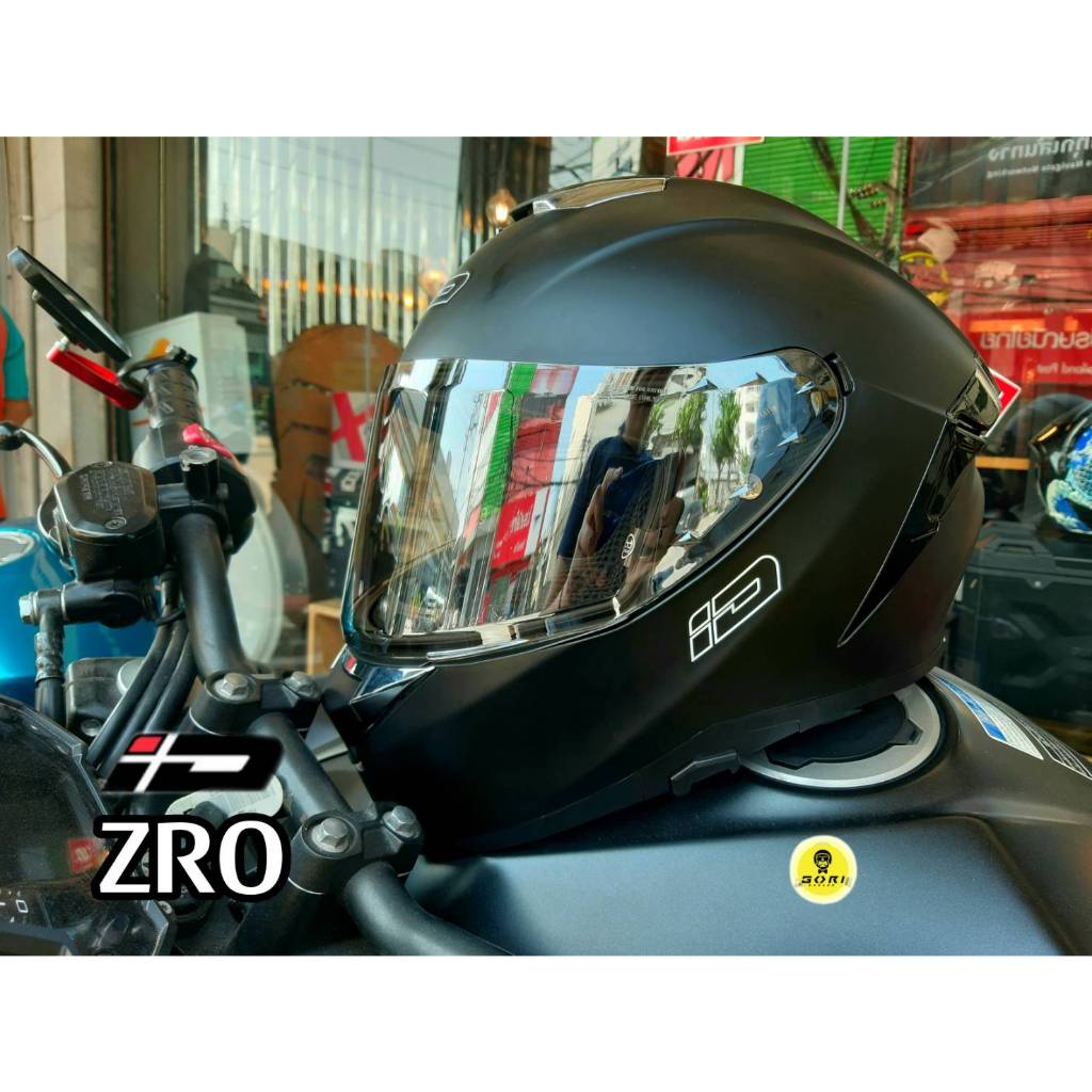 หมวกกันน็อค ID HELMET ZRO ลาย Matt Black ชิวแว่น 2 ชั้น