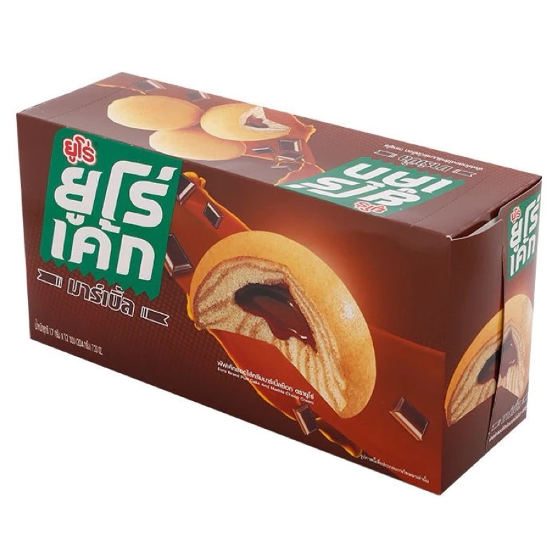 🍌Euro🥛ยูโร่เค้ก คัสตาร์ดเค้ก ยกกล่อง 12 ห่อ คัสตาร์ด ใบเตย นมฮอกไกโด ช็อคโกแลต เมล่อน กล้วย สตอเบอร์รี่ อาหารว่าง ยูโร่ thumbnail 6