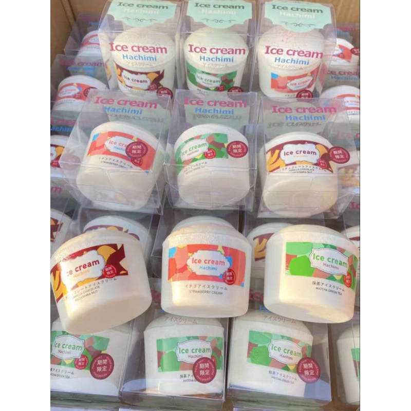 COD 🇹🇭พร้อมส่งไทย สกุชชี่ squishy Hachimi Ice cream 3 รส หน้านุ่มหนึบ พร้อมกล่องน่ารัก