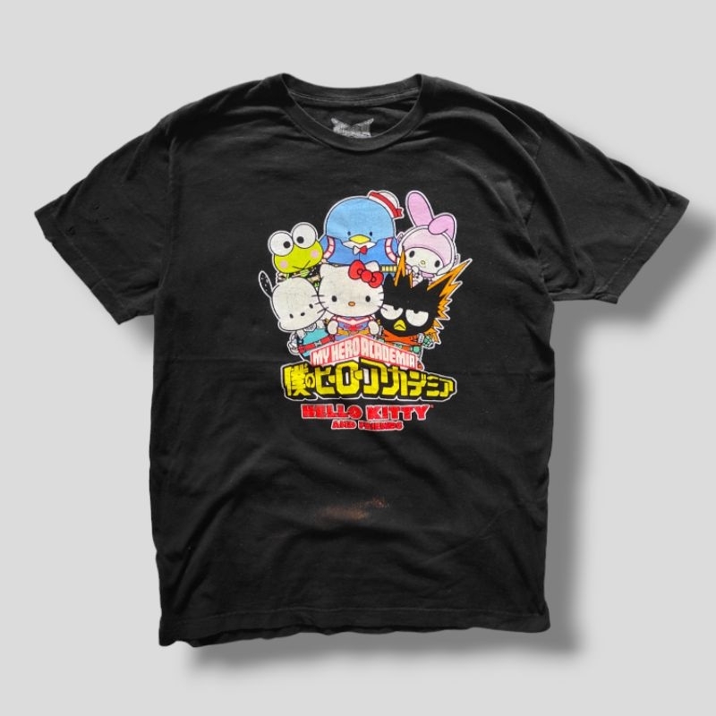 เสื้อยืดลิขสิทธิ์แท้ (MY HERO ACADEMIA) พิมพ์ลาย HELLO KITTY AND FRIENDS ไซส์ L