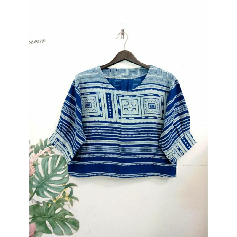 เสื้อแขนสามส่วนผ้าดับเบิ้ลสาลูอก44"