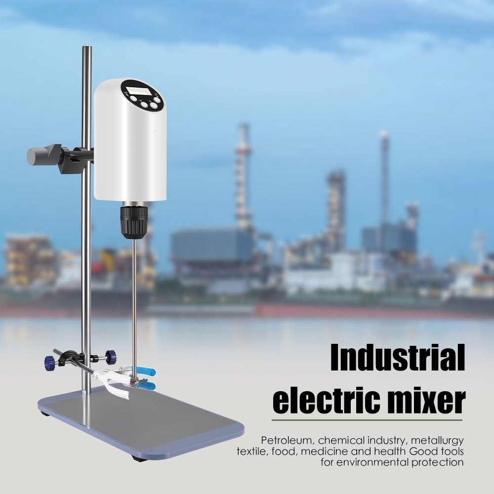 Laboratory overhead electric stirrer Digital display stirrer Laboratory stirrer with stainless steel stirring rod 20L 10