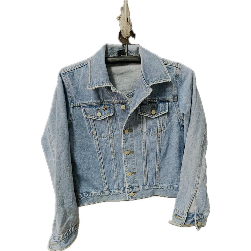 D02_เสื้อยีนส์มือสอง เกรดพรีเมี่ยม แจ็คเก็ตยีนส์ผู้หญิงมือสอง boston proper อก 36“ ยาว 20”