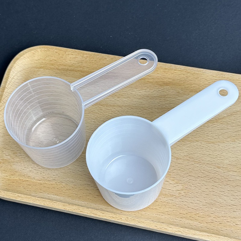 [ด้ามยาว] ช้อนตักผง45กรัม ช้อนตวงน้ำ90mL ตักผงโปรตีน ตักอาหารสัตว์ ตักแฟ๊บ