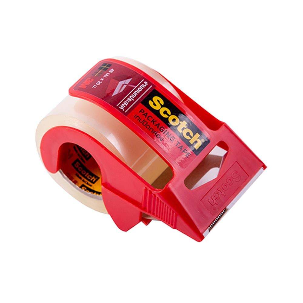 เทปปิดกล่องพร้อมที่ตัด 3M SCOTH 48 มม.X20 ม. สีใส ขนาดเล็กกะทัดรัด OPP TAPE WITH TAPE DISPENSER 3M SCOTCH 48MMX20M CLEAR