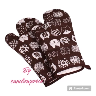 ถุงมือจับของร้อนผ้าฝ้ายมี5สีให้เลือกขายเป็นข้าง