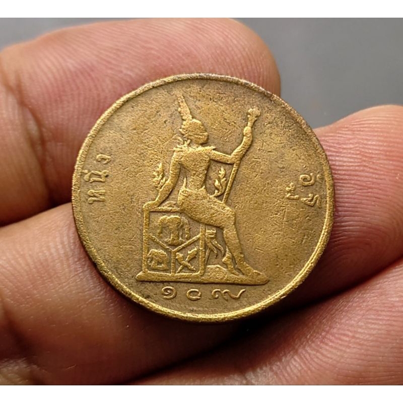 เหรียญทองแดง 1อัฐ (หนึ่งอัฐ) แท้ 💯% ร.ศ.109 พระเศียรตรง พระบรมรูป ร.5 - พระสยามเทวาธิราช รัชกาลที่5 #เงินโบราณ #ของสะสม
