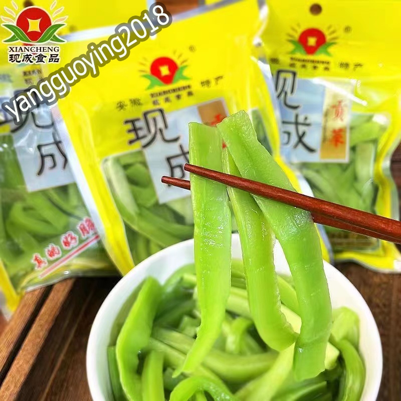 ก๊งฉ่าย กินกับชาบูหม่าล่า ผักหม้อไฟ ขนาด 258g รสชาติหอมๆกรอบๆ 袋装现成食品 贡菜