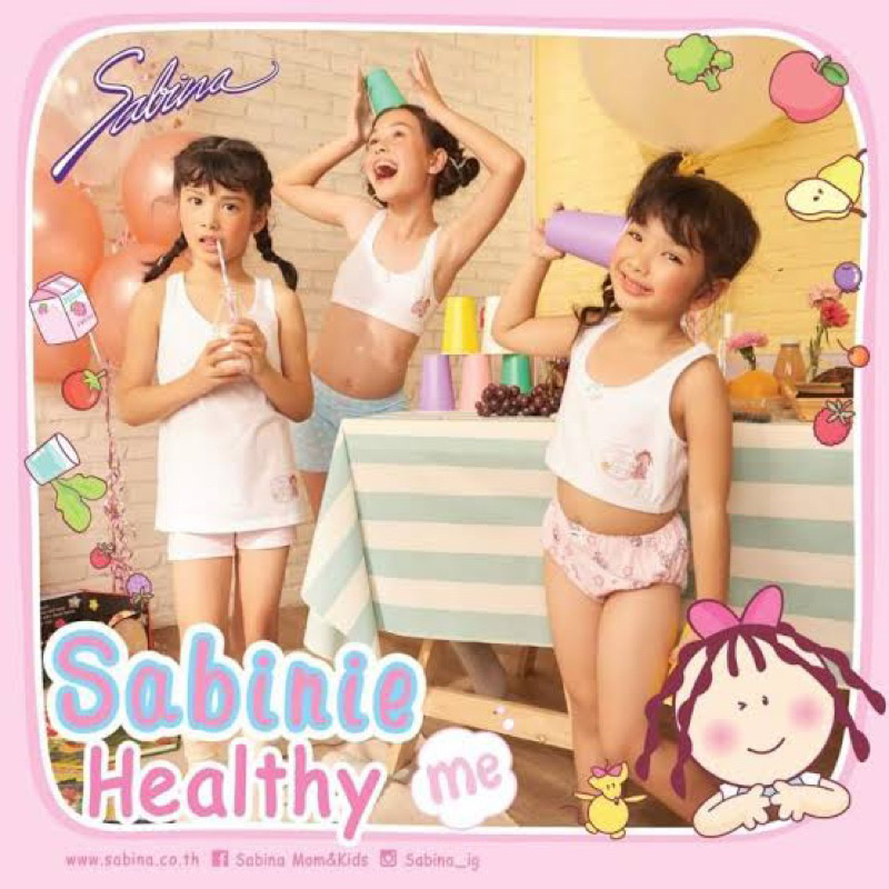 Sabina เสื้อชั้นในเด็ก ครึ่งตัว แบบสวมหัวมีฟองน้ำเล็กน้อย