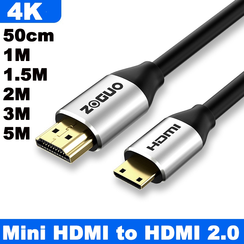 สาย High Speed Mini HDMI to HDMI 2.0 Cable 4K 60HZ 1080P 3D for Tablet Camcorder Camera ( 50cm 1m 1.