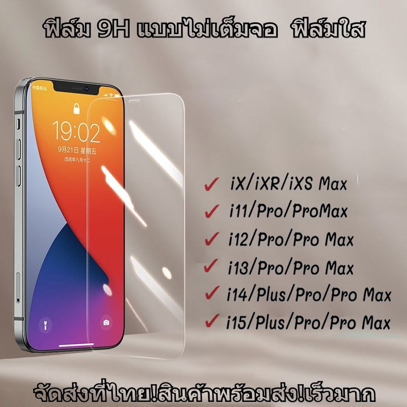 ฟิล์มกระจก iPhone แบบไม่เต็มจอ 9H ของแท้ ทุกรุ่น! iPhone 12 Pro Max 12 pro/12/11 pro max/11 /XS Max/XR/X/8/7/6/13/13pro/