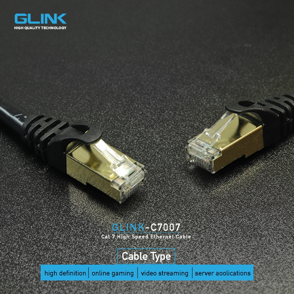 ✅มาตรฐาน GLINK CABLE LAN CAT7 Ethernet Network 10Gps สายแลนสำเร็จรูป 2M-20M 7010 7001 7002 7003 7004 7011 7005 ราคา ถูกที่สุด ดีลบีเคเค แกลเลอรีภาพที่ 8