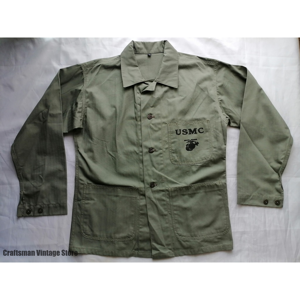 🔥เสื้อแจ็คเก็ตทหารแนววินเทจ P41-USMC (รอบอก 46 นิ้ว)🔥