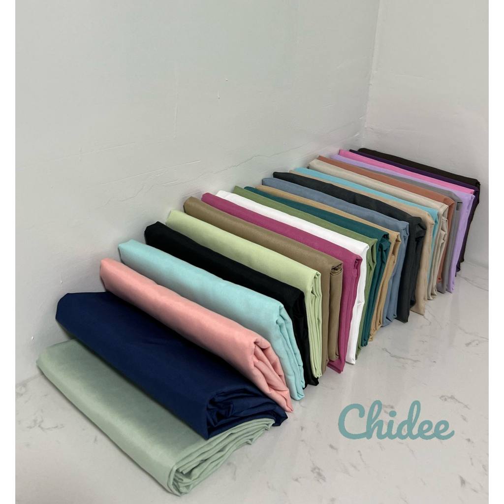 ผ้าปูที่นอนไม่รัดมุม ผ้าปูที่นอนสีพื้นลายเรียบ