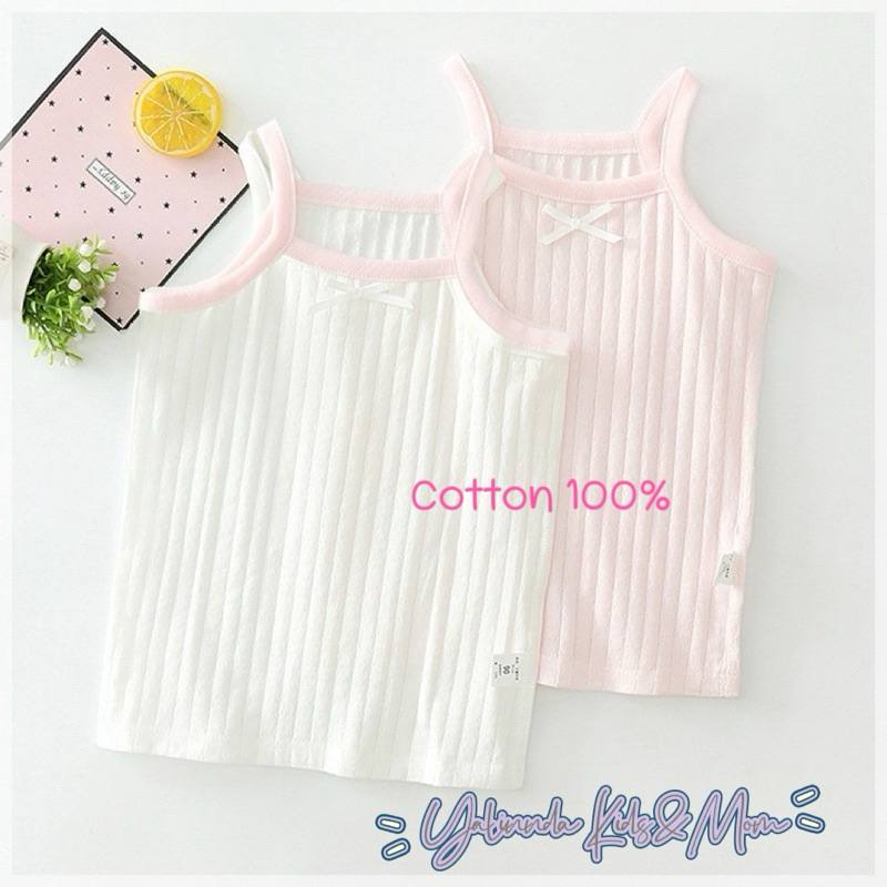 เสื้อซับในสายเดี่ยวลูกสาว Cotton 100% [พร้อมส่ง จากไทย] เสื้อกล้ามลูกสาว