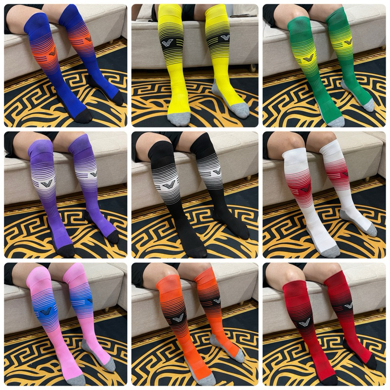 Victory Barcode Stripes Sock 43 สี / แบบยาว รับประกันความพึงพอใจ 100%