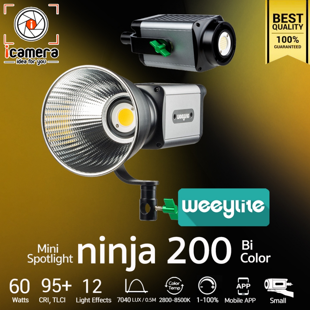 Weeylite LED Ninja 200 Bi 60W 2800K-8500K - Bowens Mount - รับประกันร้าน icamera gadgets 7วัน