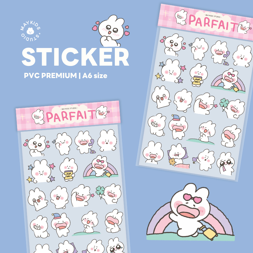 Premium Sticker (Parfait) สติกเกอร์ไดคัท แปะตกแต่ง สุดน่ารัก