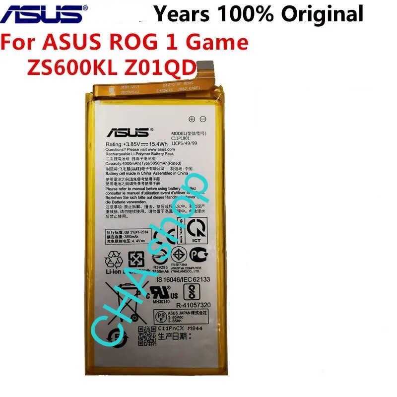 แบตเตอรี่ Asus Rog Phone 1 ZS600KL Z01QD C11P1801 4000mAh ส่งจากไทย