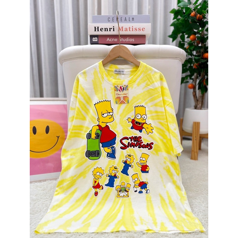 เสื้อยืด⚡️Qcumber⚡️ ลาย ฟองน้ำ | สีมัดย้อม