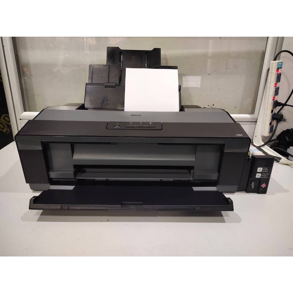 Epson L1300 A3 Ink Tank มือสอง (หัวพิมพ์ใหม่) ต่อสายหมึกทิ้ง ออกนอกเครื่อง
