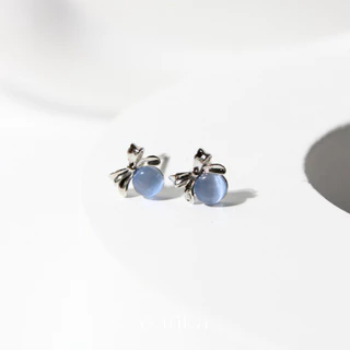 earika.earrings - baby bow collection คอลเล็คชั่นต่างหูเบบี้โบว์ ก้านเงินแท้ชุบทองคำขาว เหมาะสำหรับคนแพ้ง่าย