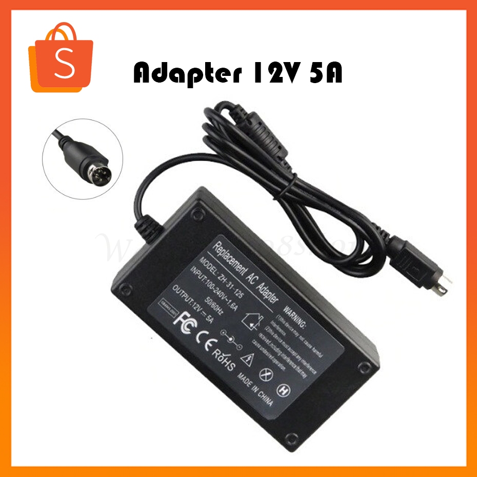 Adapter 12V-5A เครื่องบันทึก DVR อะแดปเตอร์ 12 โวลท์ 5 แอมป์ หัว 4 pin