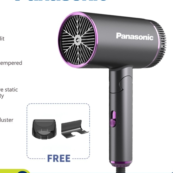 Panasonic เครื่องเป่าผม Hair Dryer 1800w ของใช้ในบ้าน พับเก็บได้ พกพาสะดวก กระทัดรัด ดูแลเส้นผม ไอออนลบ ลมร้อนและเย็น