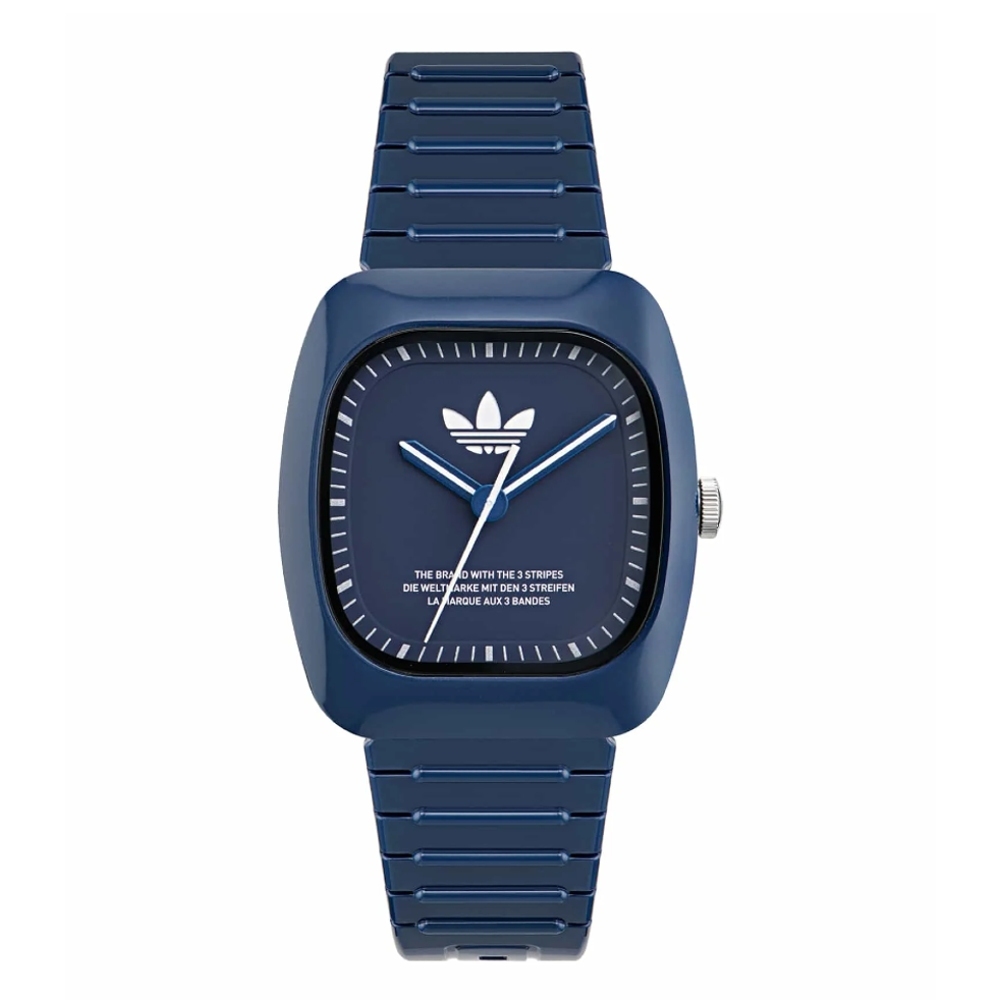 ADIDAS AOSY24029 Unisex Retro Wave One Quartz Watch Navy Blue 37mm. นาฬิกา นาฬิกาข้อมือ นาฬิกาข้อมือผู้หญิง